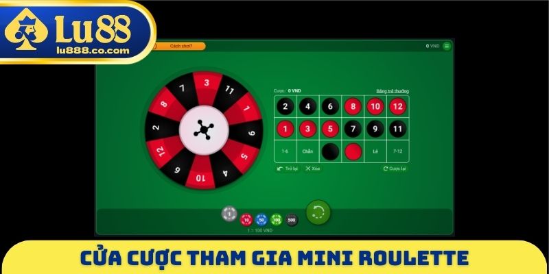 Cửa cược tham gia Mini Roulette