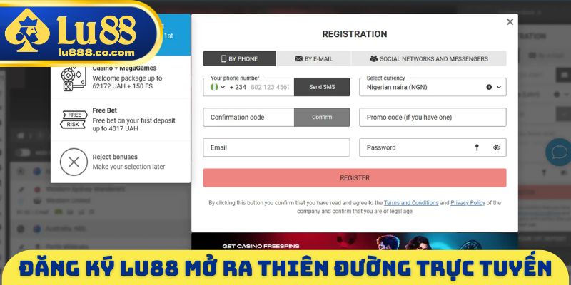 Đăng ký LU88 mở ra thiên đường trực tuyến