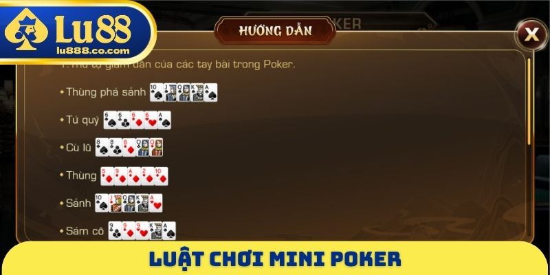 Luật chơi Mini Poker