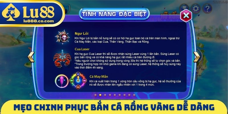 Mẹo giúp chinh phục bắn cá Rồng Vàng dễ dàng