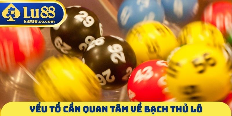 Yếu tố cần quan tâm về bạch thủ lô
